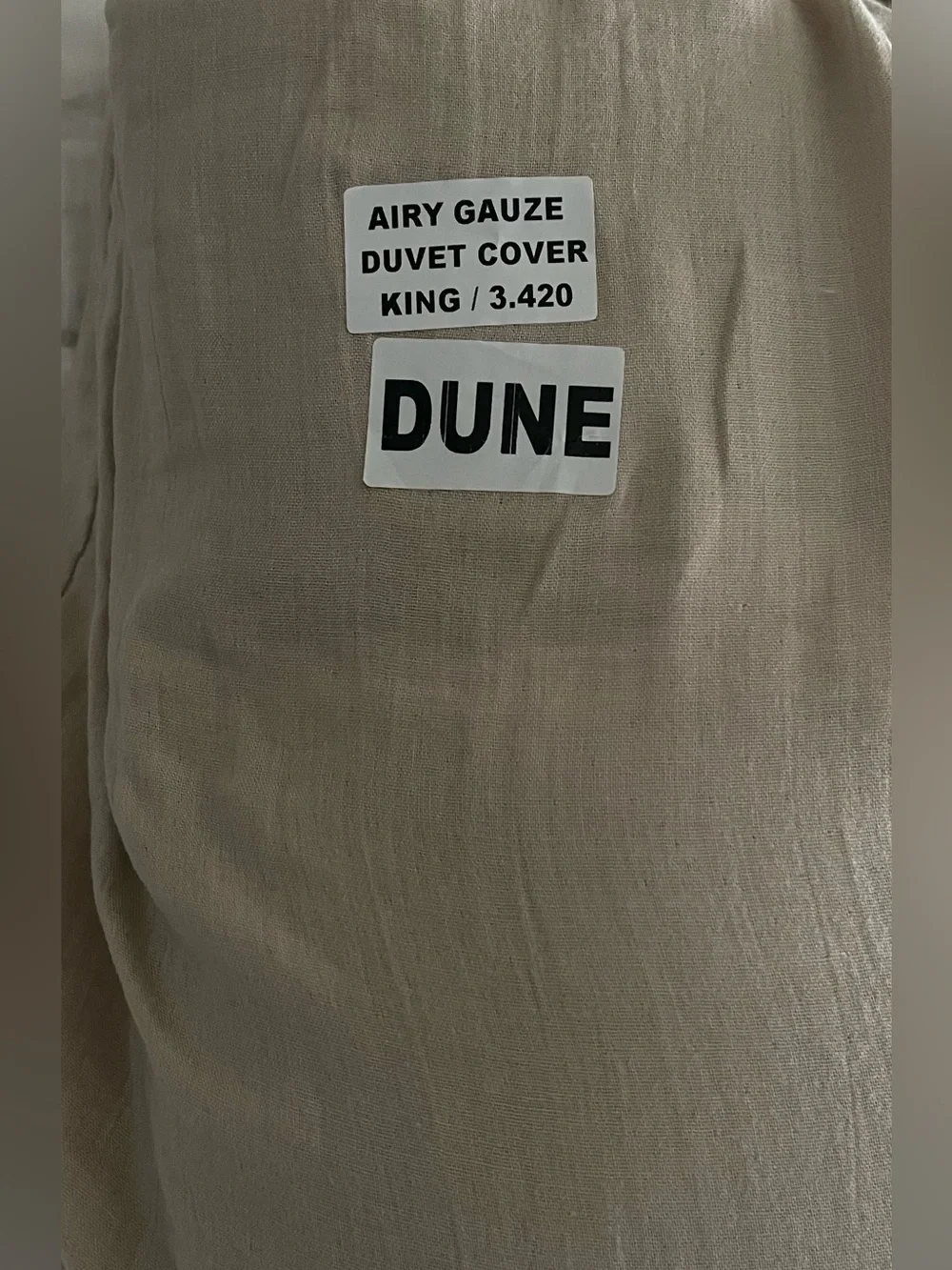NEW Quince 100% Organic Cotton Gauze Duvet Cover, King/Cal King (Dune)